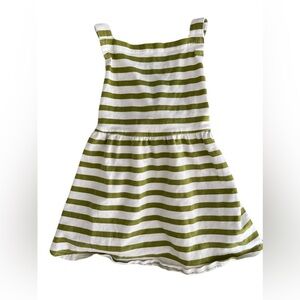 Striped Green and White Kids Dress